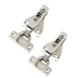 Probrico 10 Pairs（20 Pack） Kitchen Cabinet Hinges for Face Frame Cabinet, Concealed Cabinet Hinges Brushed Satin Nickel with Mounting Screws