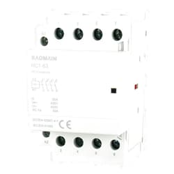 Baomain Household AC Contactor 4 Pole HC1-63 (HC1-50/40) 12V 50A NO Normally Open Universal Circuit Control 35mm DIN Rail Mount