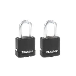 Master Lock Magnum Heavy Duty Outdoor Padlock with Key, Weather Resistant Body and Cut Resistant Shackle make Lock Perfect for Fences, Gates, Sheds, 2 Pack, M115XTLF