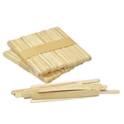 SEATHER 100 Pack Jumbo Wooden Craft Sticks Natural Popsicle Sticks for Icecream Sticks, Cakesicle, Treat Sticks, Wax Sticks, Waxing, Tongue Depressors, DIY Crafts, Art Projects, ICES, Mixing, Classroom Supply