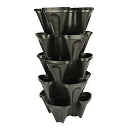 YP Supplier LLC DBA Mr.Stacky 18 Inch Black Vertical Garden. use for Vegetable Strawberry herb Small Space Gardening.