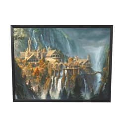 DFYOZX Fantasy Poster Middle Earth Wall Art Prints Room Decor for Fans Gifts Fantastic Waterfall Town Castle Merch Merchandise Posters (12