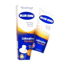 BLUE-EMU Lidocaine Pain Relief Cream for Fast, Numbing Relief, 2.7 Oz, 1 Pack