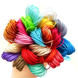 Phinicco Bright Color Waxed Cords Polyester Thread Wax Strings for Macrame, DIY Bracelets, Handcraft or Leather Projects (18 Bright Colors 180m in Total)
