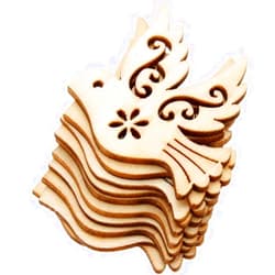 TypoGrove 10PCS Peace Dove Figurine, Brown Wooden Peace Dove Ornaments Crafts Home Christmas Tree Hanging Decorations, Home Decor Accents, Home Decor