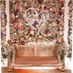 Kiparfod Custom Wedding Initials Neon Sign Couple Initials LED Heart Neon Light Up Sign for Wedding Engagement Party Backdrop Wall Decor Personalized Gifts