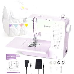Caydo Sewing Machine for Beginners, Electric Mini Sewing Machine with 38 Stitches Dual Speed Kids Sewing Machine with Portable Sewing Storage Bag for Kids Aged 8-12 years