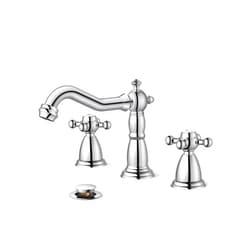 FORIOUS Bathroom Faucets for 3 Hole Sink Polished Chrome, 2-Handle 8 Inch Widespread Antique Vintage Bathroom Sink Faucet for Vanity RV Farmhouse with Metal Pop Up Drain and Supply Lines