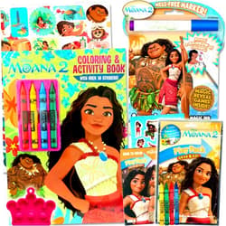 Bendon Disney Moana 2 Coloring and Activity Book Set - Bundle with Imagine Ink Coloring Book, Stickers, Play Pack and More