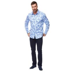 Robert Graham Mens Erasmus Long Sleeve Woven Button Down Shirt