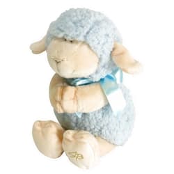 Stephan Baby Ultra Soft and Huggable Musical Praying Woolly Lamb, Blue, 11 inch