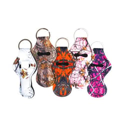 BAXENDALE AND CO Chapstick Keychain Holder - Neoprene Lip Balm Keychain Holder to Match Wristlets - Multicolor Print Patterns - 4 in