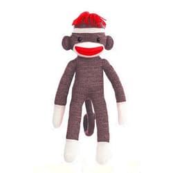 MaEd by Aliens Bonn 1949 MaEd by Aliens Original Sock Monkey Stuffed Animal Plush Knitted Boys Baby Doll Puppet Gift Present 20