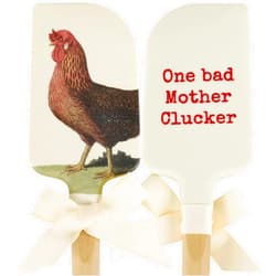 Primitives by Kathy double-sided silicone novelty cooking spatula/Farmhouse Collection/vintage art of a rooster on front/