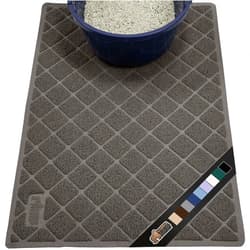 Gorilla Grip The Original Gorilla Grip Water Resistant Cat Litter Box Trapping Mat, Easy Clean, Textured Backing, Traps Mess, Cleaner Floors, Less Waste, Stays in Place for Cats, Soft on Paws, 24x17 Charcoal