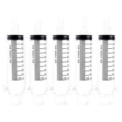 Gufastore 8 Pack 100ml Plastic Syringe for Scientific Labs, Dispensing, Measuring, Watering, Refilling, Multiple Uses