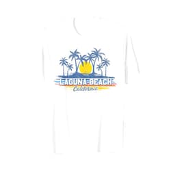 Retro Beach Vacation Summer Quotes Shirts & Gifts Laguna Beach California Beach Retro Palm Trees Sunset Cali T-Shirt
