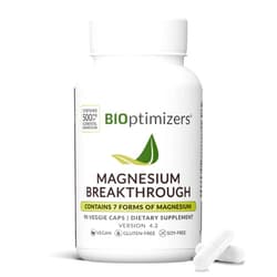 BIOptimizers Magnesium Breakthrough Supplement with 500mg - 7 Forms of Magnesium: Glycinate, Malate, Citrate, and More - Natural Support for Sleep and Cognitive Function -90 Capsules- Calming Vitamins