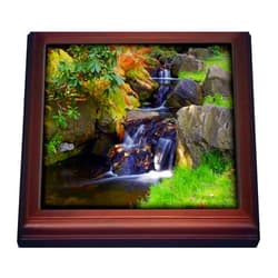 3dRose Japanese Brook Trivet with Ceramic Tile, 8 by 8