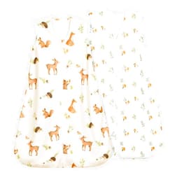 david's kids Micro Fleece Baby Sleep Sack 6-12 Months, Warm Baby Wearable Blankets with 2-Way Zipper, 2 Pack Sleeping Bags for Infant Newborn Boys Girls Neutral, Medium Size, Forest/Woodland Animals