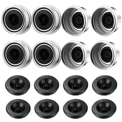 Frienda 8 Pieces Trailer Dust Cap 1.98 Inch Trailer Hub Cap Trailer Axle Grease Cap Galvanized Grease Cap Covers Dust Cap with Rubber Plugs Compatible with Most 2000-3500 lb Axles Trailer Wheel Hubs