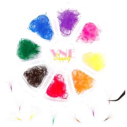 VNESUPPLY 500 pcs Mixed colorful lash extensions | premade volume lash extensions | premade mega volume fans | colored lash extension | russian volume eyelash extensions. 3D | Length 14mm| 8D D curl
