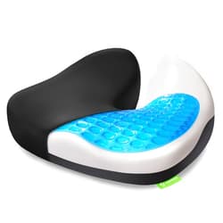 AUVON Multi-Layer Seat Cushion for Ideal Support & Softness, Memory Foam Coccyx Cushion with Cooling Gel for Sciatica & Tailbone Pain Relief, Back Relief Desk Chair Cushion for Office Chair, Car Seat