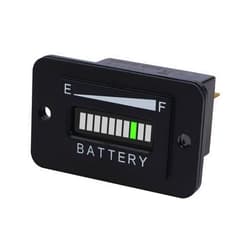 Runleader 12V to 24V LED Battery Power Indicator,Battery Charge & Discharge Display,Applicable to Lead Acid Battery Powered Golf Cart Forklift Lawn Mower Leaf Trimmer Motorhome etc.