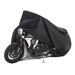 Hanmir Motorcycle Cover All Season Universal Weather Waterproof Motorbike Cover with Lock-Holes & Storage Bag XXL Motorcycles Vehicle Cover for Harley Davidson, Honda, Suzuki, Kawasaki, Yamaha