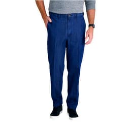 Haggar Men's Casual Classic Fit Denim Trouser Pant-Regular and Big & Tall Sizes