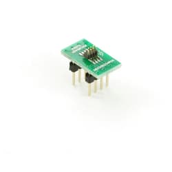 Chip Quik (Qty 2) Proto-Advantage DR100D254P08M Dual Row 1.00mm Pitch 8-Pin Male Header to DIP-8 Adapter
