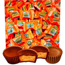 Sweetsome Reeses Peanut Butter Miniature Cups Candy - Peanut Butter covered in Rich Milk Chocolate - individually wrapped - Bulk Pack (1 Pound)