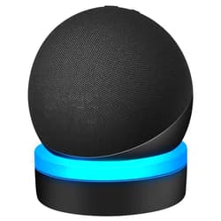 ZUOLACO Table Holder for Echo Dot 4th/5th Generation, Desktop Stand Mount for Echo Dot 4th/5th Gen, Base Bracket with Light Guide, Dot Accessories with Built-in Cable Management, Black