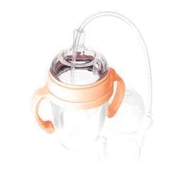 Haakaa Gen.3 Silicone Supplemental Nursing System Baby Nutrition Feeding Bottle Combo -0m+ Baby,Breastfeeding Essential -BPA Free - Peach