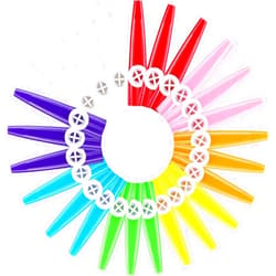 Blulu 24 Pieces Plastic Kazoos 8 Colorful Kazoo Musical Instrument, Good Companion for Guitar, Ukulele, Violin, Piano Keyboard, Gift for Christmas Gifts Party Favors