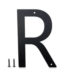 Sanshaoye 4 Inch House Numbers and Metal Letters for Outdoor Signs, House Numbers for Outside, Aluminum Address Letters and Numbers for Door, Mailbox, Garden, Perfect for Home or Office (Letter R)