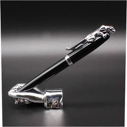 ARTEX Stylish Fountain Pen : Luxury,Elegant, Germany F Fine Nib, Gift for Men & Women, Professional, Executive, Metal, Gift Box (Black/Silver (Leopard))