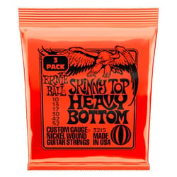Ernie Ball Skinny Top Heavy Bottom Slinky Nickel Wound Electric Guitar Strings 3-pack, 10-52 Gauge (P03215)