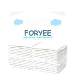 FORYEE Disposable Underpads 17 x 24 Inches (50 Pack) Incontinence Bed Pads Heavy Absorbent Soft Non-Woven Fabric Breathable - White