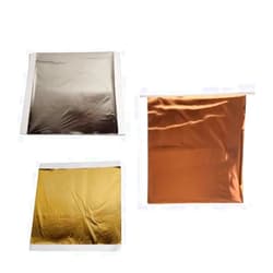 FGLC 300 8X8CM Gold Silver Copper Leaf Foil Sheets for Crafts Resin, Scrapbooking, Gilding, Framing, Nail Art, Craft Supplies, Gold Leaf Sheet's