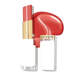 REVLON Super Lustrous Glass Shine Balm, Hydrating Tinted Lipstick, Sheer, Glossy Shiny Finish, 004 Nude Illuminator, 0.11 oz