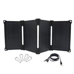 XINPUGUANG Solar Charger Foldable 28W Protable Solar Panel ETFE Monocrystalline with 2 USB Output Ports Outdoor Camping Hiking Travel for Cell Phone and More 5V Device(28W)