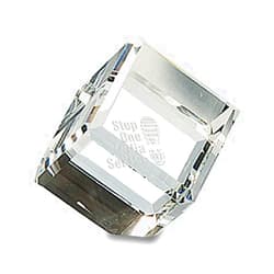 Executive Gift Shoppe | Personalized Crystal Cube Paperweight with Free Custom Engraving - 2