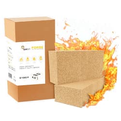 GIRtech Heavy Duty Refractory Fire Bricks for Forge 3200F - Pack of 2 Extra High Temperature Insulated | Fire Brick for Masonry, Insulating Kiln, Fire Pit, Wood Stove, Oven, Grill, Melting Metals