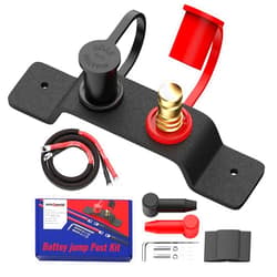 Joinfworld Remote Battery Terminals Heavy Duty Battery Relocation Kit with Bracket Cable Battery Remote Terminal Jumper Post for Car Can-Am X3 UTV ATV