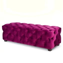 Christopher Knight Home Piper Velvet Ottoman, Fuchsia
