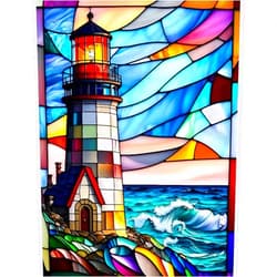 Tiwabb Stamped Cross Stitch Kits - Lighthouse Embroidery Kits for Beginners Adults,11 CT Patterns Dimensions Counted Cross Stitch Kits Arts Craft Kits 12 x 16in