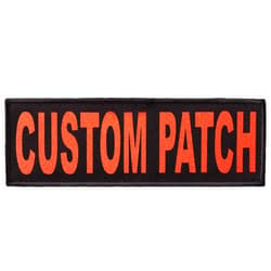 Dogline Custom Patch with Glitter Letters for Dog Vest Harness or Collar Customizable Bling Text Personalized Patches with Hook Backing Name Agility Service Dog ESA 1 Patch F Grapefruit Text
