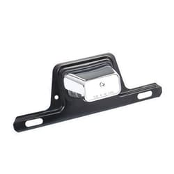 GZZTORES LED License Plate Light with License Plate Holder Bracket Mount Steel Metal Trailer License Plate Bracket ABS Housing PC Lens for Boat Trailer Truck 12V DC Tag Light with Bracket (Chrome)