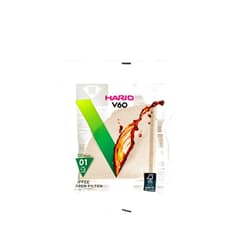 Hario V60 Paper Coffee Filter, Size 01, Natural, 100ct
